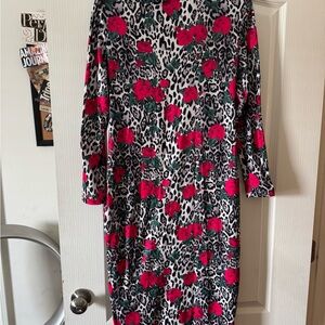 Floral Leopard Print Dress